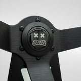 TSG 'Medium Dish' Leather Steering Wheel 350mm