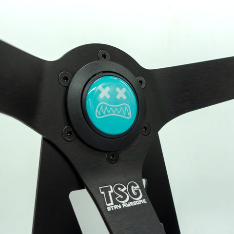 TSG 'Medium Dish' Leather Steering Wheel 350mm