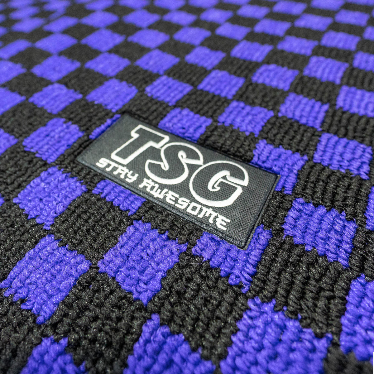 TSG Chequered Floor Mats - Purple | Two Step Garage