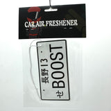 'BOOST' Number Plate Air Freshener