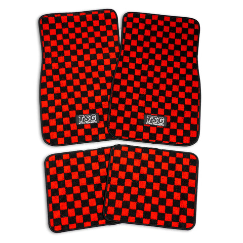 TSG Chequered Floor Mats - Red