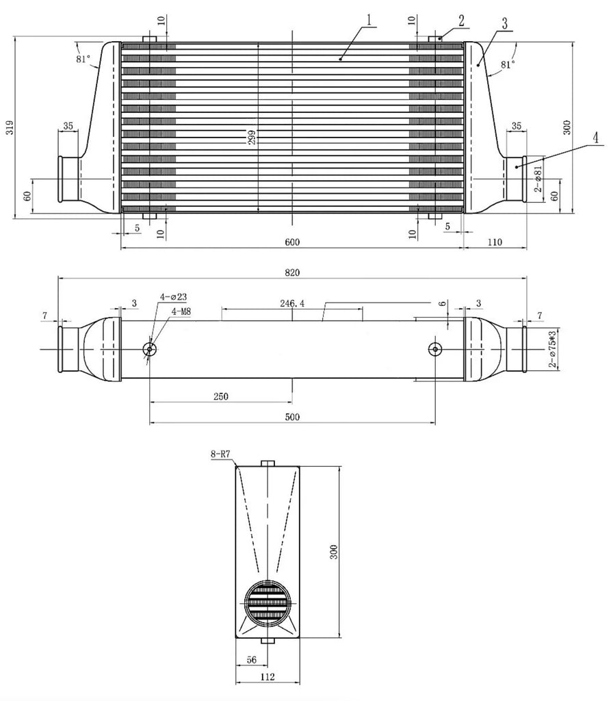 BMW E36 Intercooler / Oil Cooler Bracket Two Step Garage