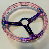 TSG 'Bubble' Steering Wheel 350mm - Pink