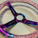 TSG 'Bubble' Steering Wheel 350mm - Pink